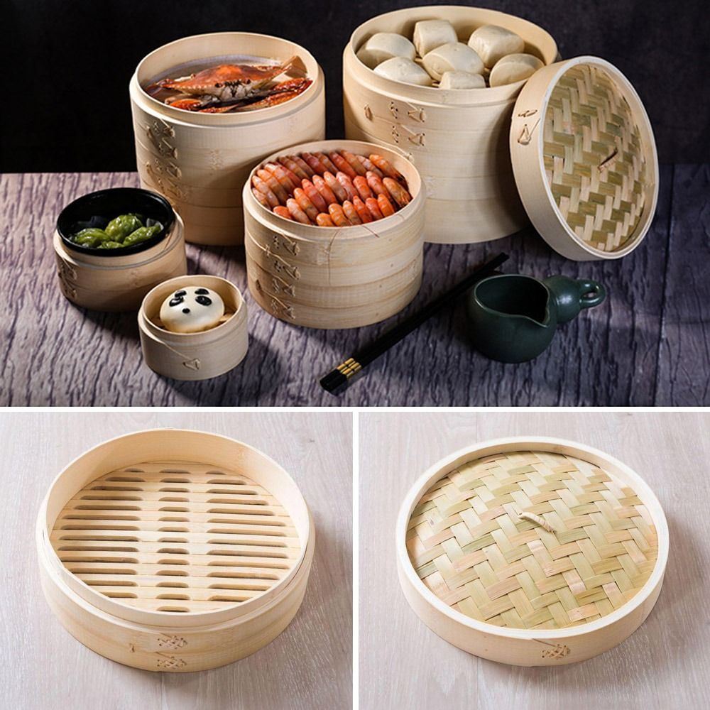 Bao Steamer Bamboo - Vaporera China de Bambú para Dim