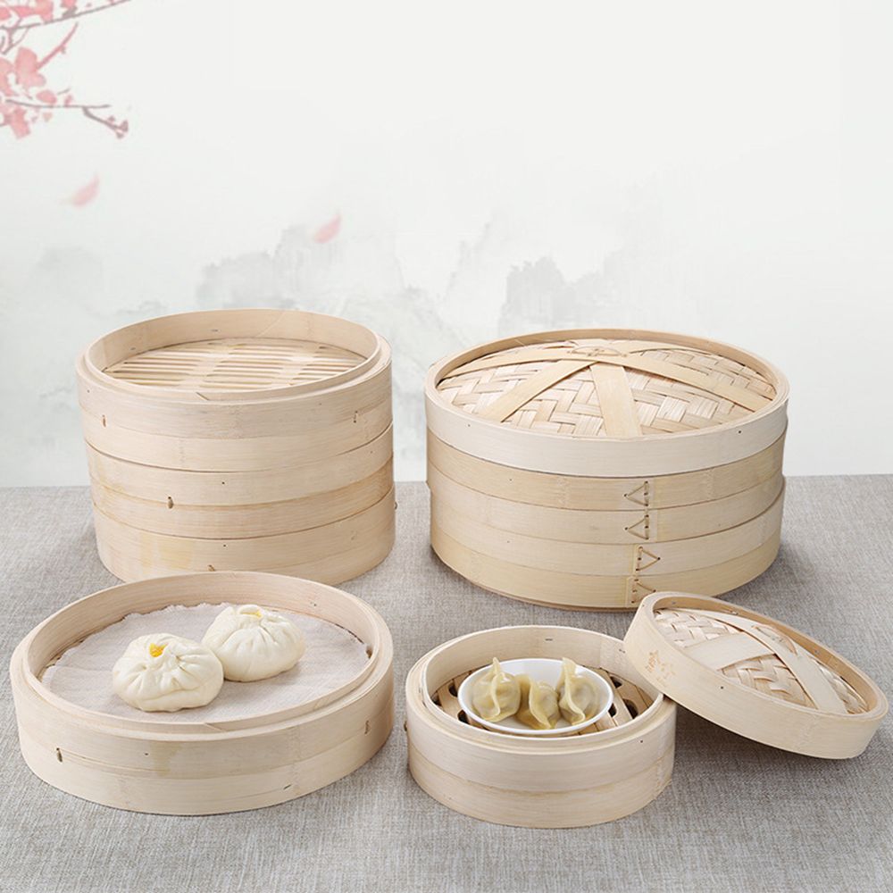 Vaporera con Tapa, Juego de Ut - Bao Steamer Bamboo reseña y precio