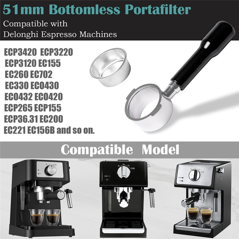 Portafiltro sin fondo AA86 de  - Delonghi Espresso Ecp3420 reseña y precio